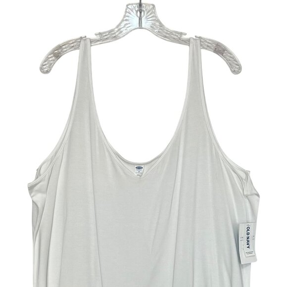 Old Navy Reversible Tank Top Womens 3X White New - Picture 3 of 9